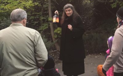 Spooky stories in the park